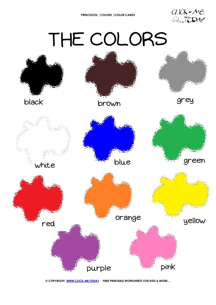 FREE CLASSROOM POSTER THE COLORS - COLOR CARDS